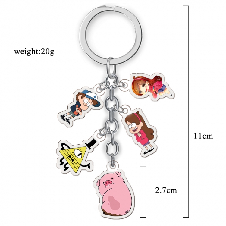 Gravity Falls Anime acrylic keychain price for 5 pcs A104