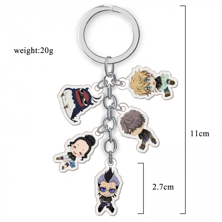 Black clover Anime acrylic keychain price for 5 pcs A112