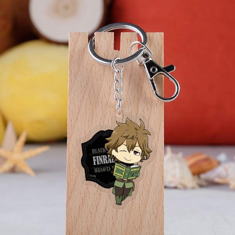 Black clover Anime acrylic keychain price for 5 pcs 3055