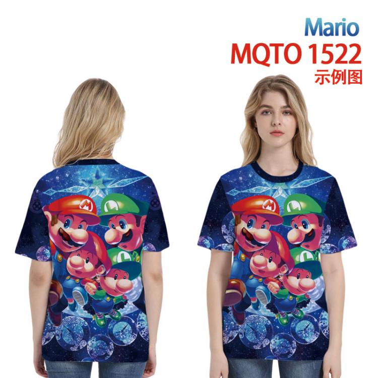Super Mario Full color printing flower short sleeve T-shirt 2XS-4XL, 9 sizes MQTO1522
