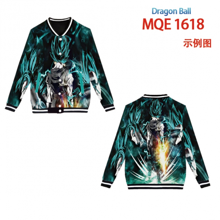 DRAGON BALL Full color round neck baseball uniform coat Hoodie XS to 4XL 8 sizes MQE1618