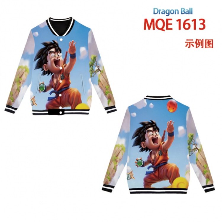 DRAGON BALL Full color round neck baseball uniform coat Hoodie XS to 4XL 8 sizes MQE1613