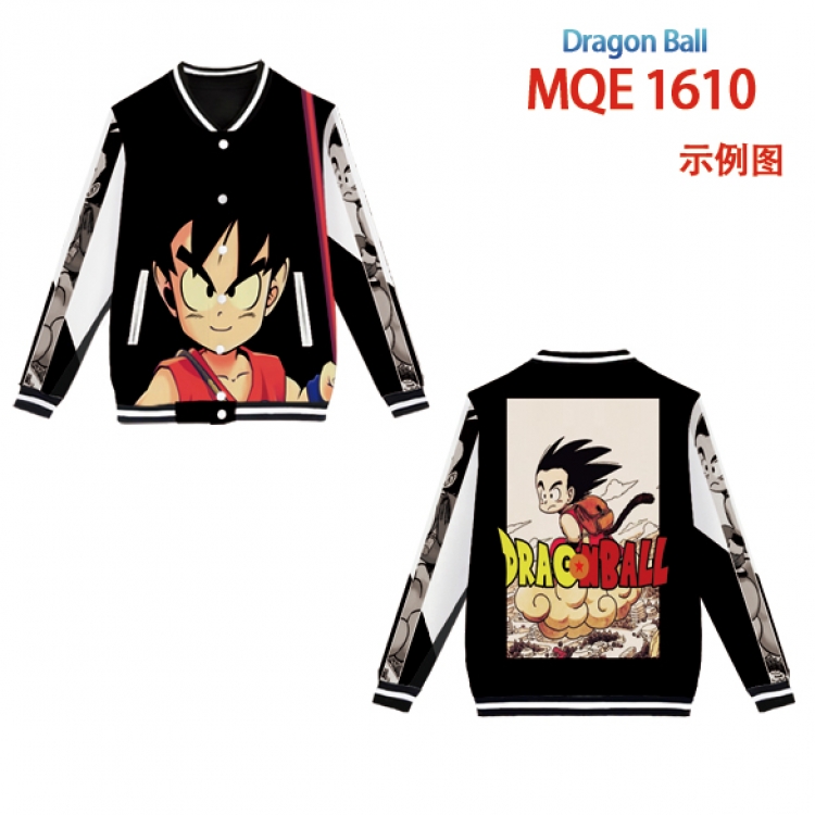 DRAGON BALL Full color round neck baseball uniform coat Hoodie XS to 4XL 8 sizes MQE1610