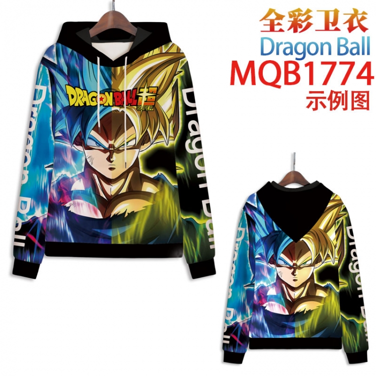 DRAGON BALL  Full Color Patch pocket Sweatshirt Hoodie 8 sizes from  XS to XXXXL  MQB1774