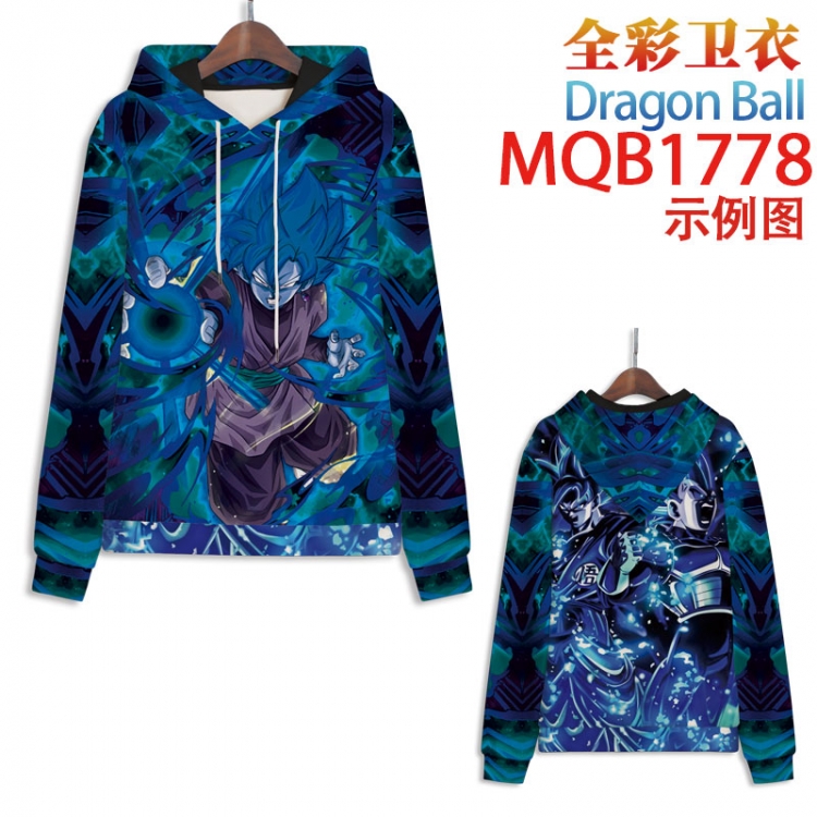 DRAGON BALL  Full Color Patch pocket Sweatshirt Hoodie 8 sizes from  XS to XXXXL  MQB1778