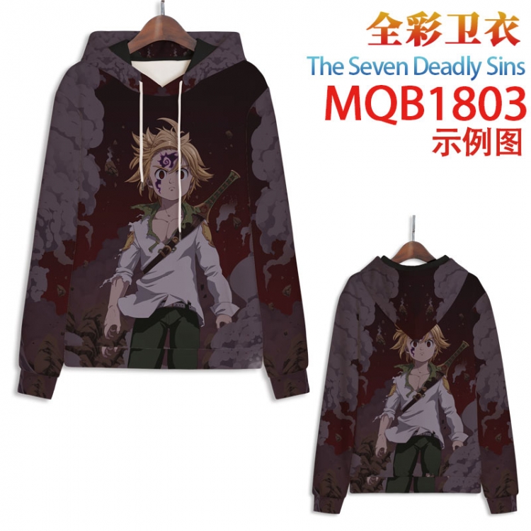 The Seven Deadly Sins Full Color Patch pocket Sweatshirt Hoodie 8 sizes from  XS to XXXXL  MQB1803