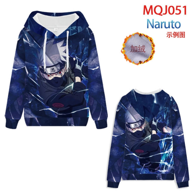 Naruto Full Color Patch velvet pocket Sweatshirt Hoodie EUR SIZE 9 sizes from XXS to XXXX MQJ051