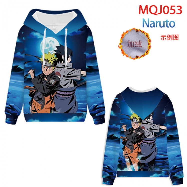 Naruto Full Color Patch velvet pocket Sweatshirt Hoodie EUR SIZE 9 sizes from XXS to XXXX MQJ053