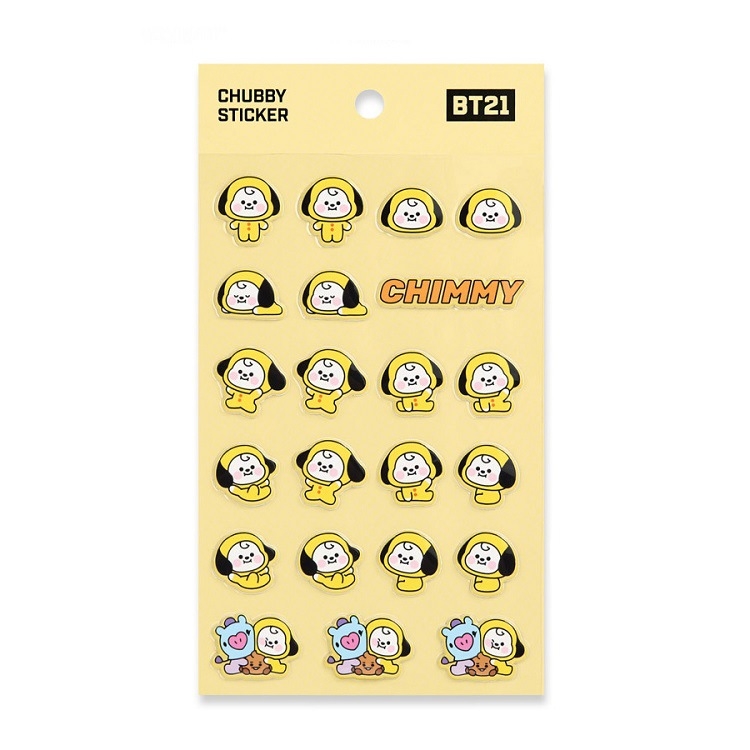 BTS BT21 cartoon bubble stickers stereo stickers a set price for 10 pcs 10X18CM