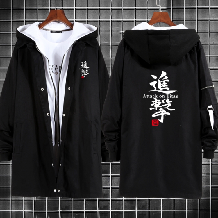 Shingeki no Kyojin Anime fake two sweater coat long trench coat 5 sizes from M to 3XL