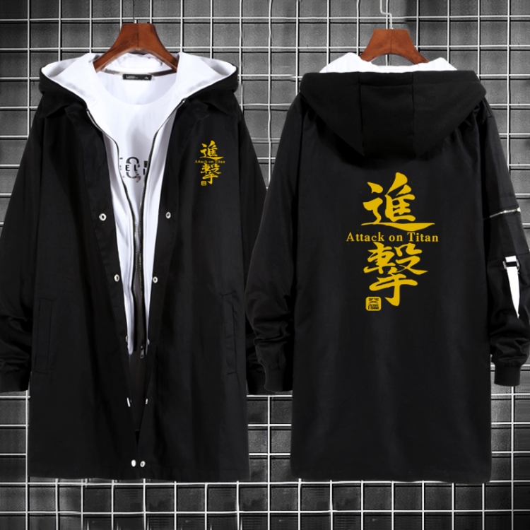 Shingeki no Kyojin Anime fake two sweater coat long trench coat 5 sizes from M to 3XL