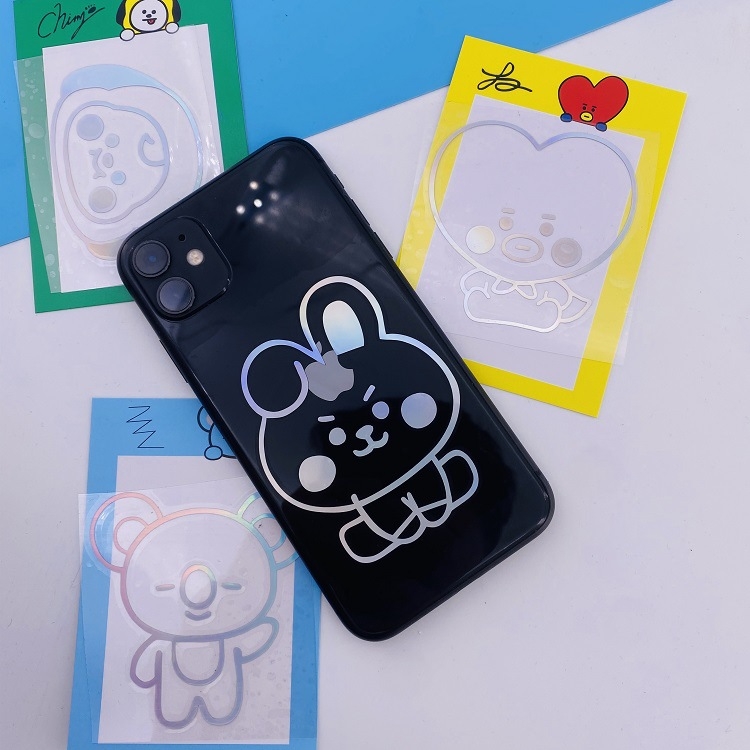BTS Cartoon laser stickers mobile phone stickers a set price for 20 pcs