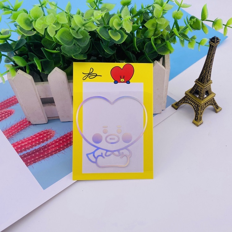 BTS Cartoon laser stickers mobile phone stickers a set price for 10 pcs