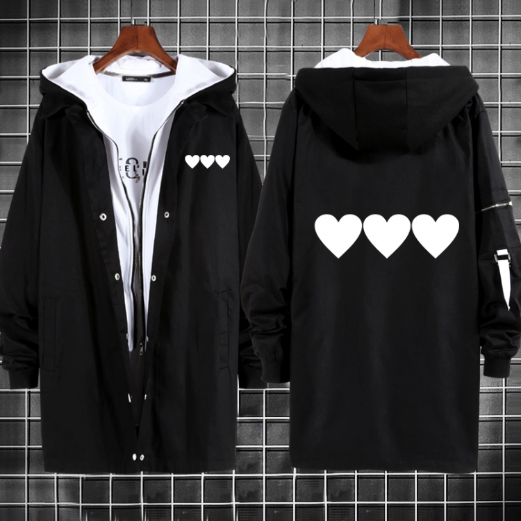 Accelerator Anime fake two sweater coat long trench coat 5 sizes from M to 3XL