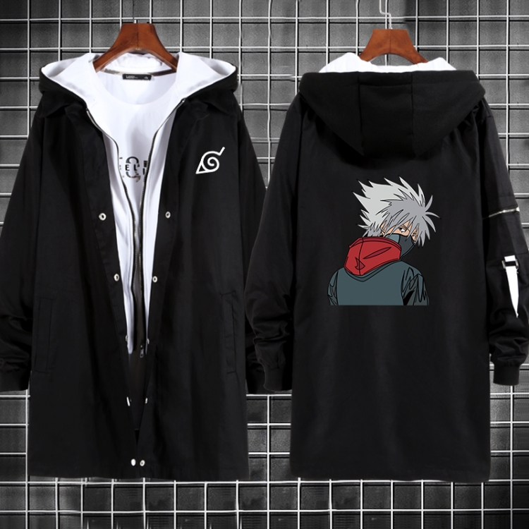 Naruto Anime fake two sweater coat long trench coat 5 sizes from M to 3XL