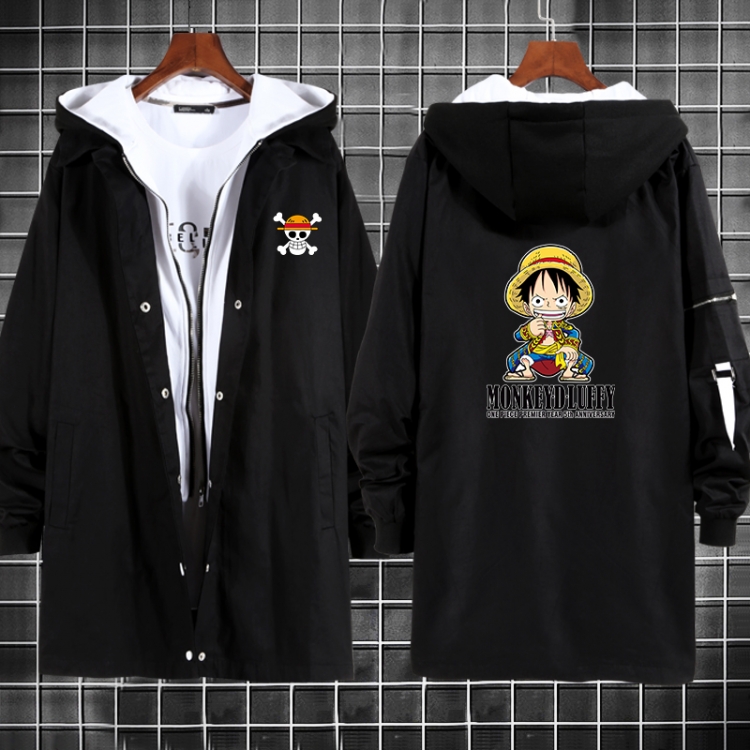 One Piece Anime fake two sweater coat long trench coat 5 sizes from M to 3XL