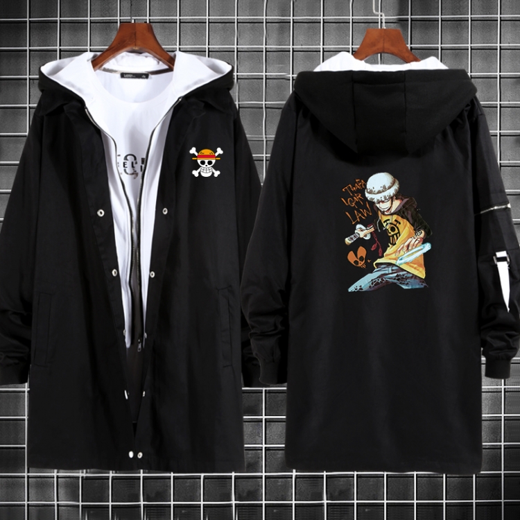 One Piece Anime fake two sweater coat long trench coat 5 sizes from M to 3XL