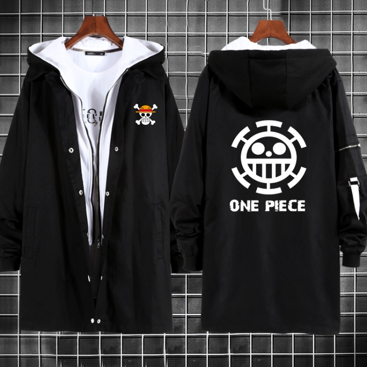 One Piece Anime fake two sweater coat long trench coat 5 sizes from M to 3XL