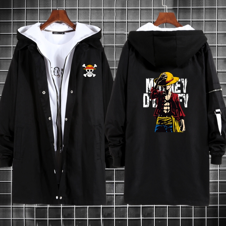 One Piece Anime fake two sweater coat long trench coat 5 sizes from M to 3XL