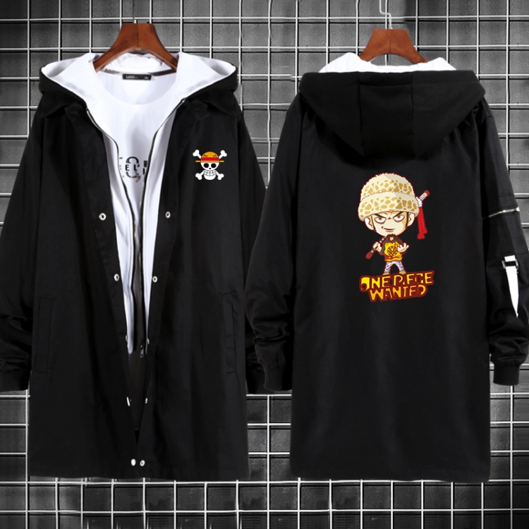 One Piece Anime fake two sweater coat long trench coat 5 sizes from M to 3XL