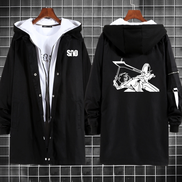 Sword Art Online Anime fake two sweater coat long trench coat 5 sizes from M to 3XL