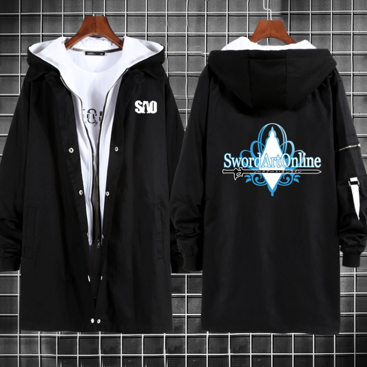 Sword Art Online Anime fake two sweater coat long trench coat 5 sizes from M to 3XL