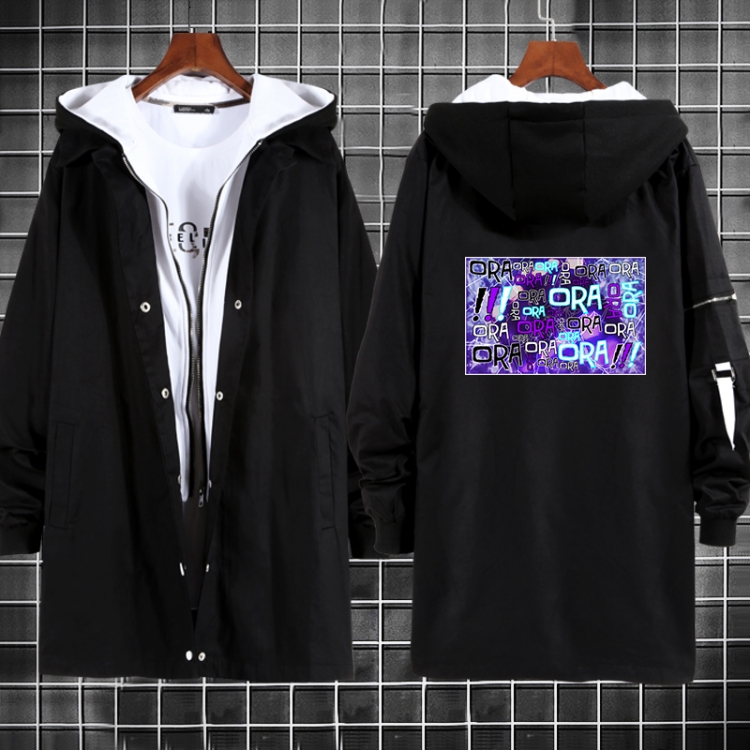 JoJos Bizarre Adventure Anime fake two sweater coat long trench coat 5 sizes from M to 3XL