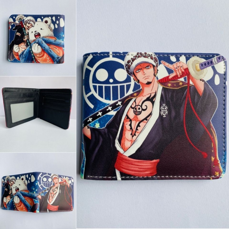 One Piece Short color picture two fold wallet 11X9.5CM 60G