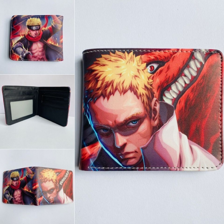 Naruto Short color picture two fold wallet 11X9.5CM 60G