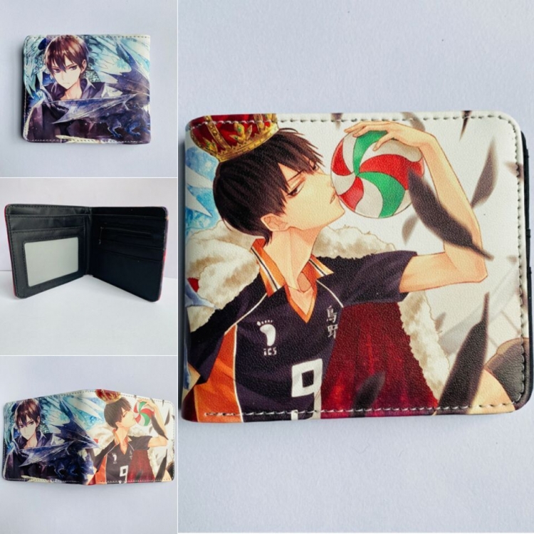 Haikyuu!! Short color picture two fold wallet 11X9.5CM 60G