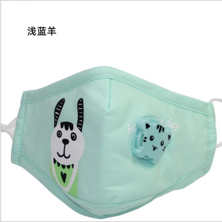 Children's cartoon print mask with breathing valve anti smog PM2.5 mask price for 5 pcs