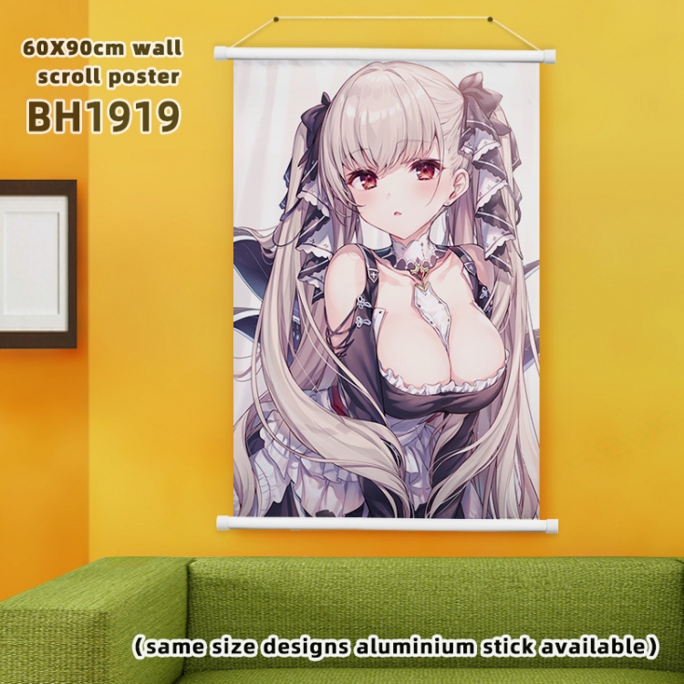 Azur Lane White Plastic rod Cloth painting Wall Scroll 60X90CM BH1919