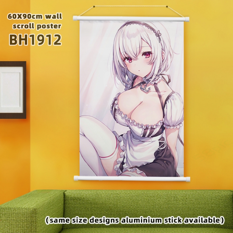 Azur Lane White Plastic rod Cloth painting Wall Scroll 60X90CM BH1912