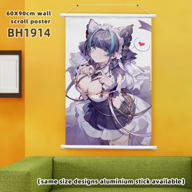 Azur Lane White Plastic rod Cloth painting Wall Scroll 60X90CM BH1914