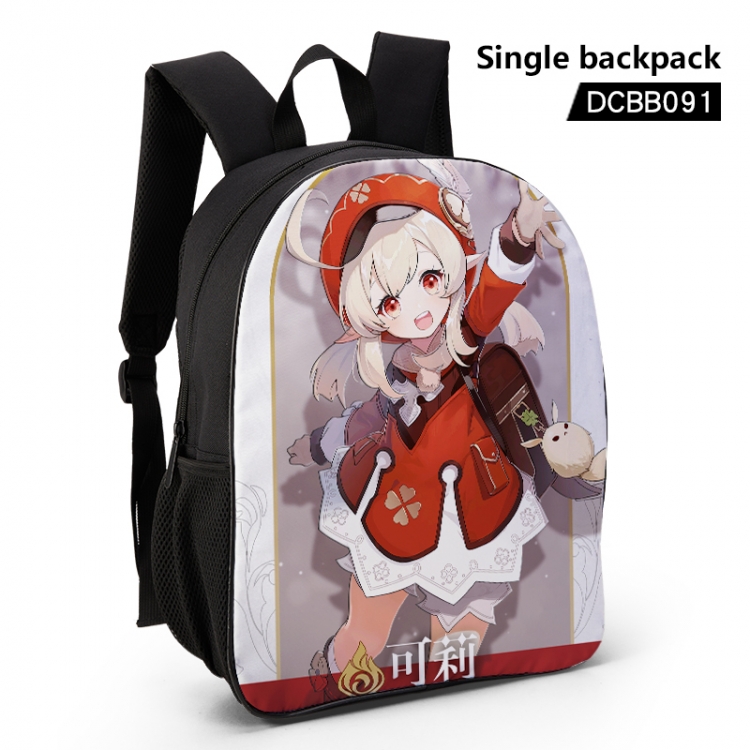 Genshin Impact Anime waterproof single-deck backpack 28.5X13X37CM DCBB091