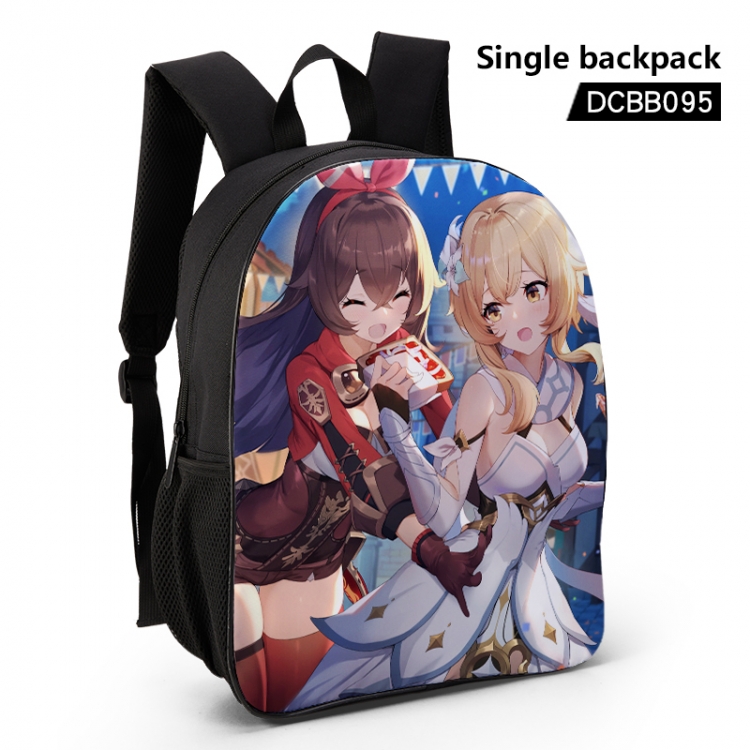 Genshin Impact Anime waterproof single-deck backpack 28.5X13X37CM DCBB095