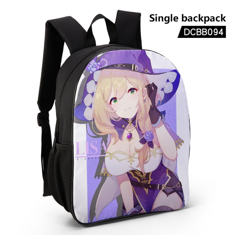 Genshin Impact Anime waterproof single-deck backpack 28.5X13X37CM DCBB094