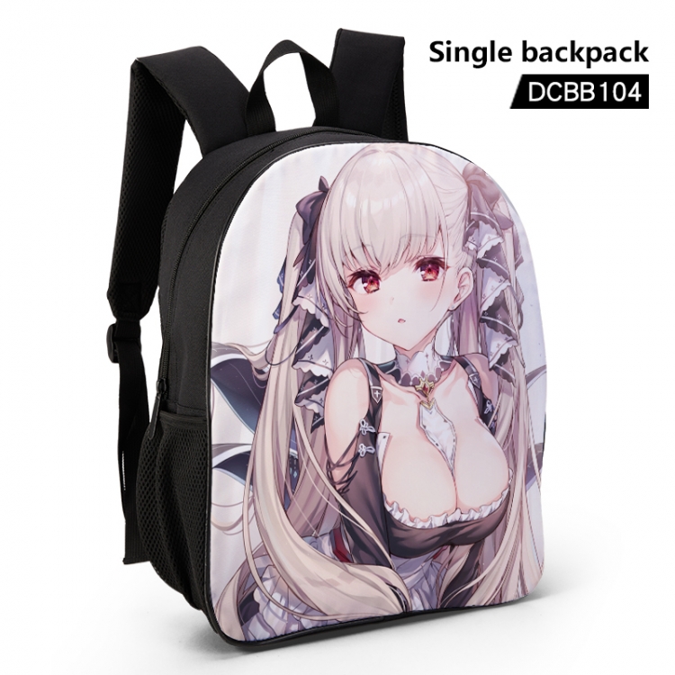Azur Lane Anime waterproof single-deck backpack 28.5X13X37CM DCBB104