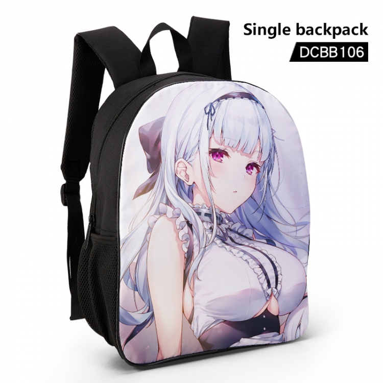 Azur Lane Anime waterproof single-deck backpack 28.5X13X37CM DCBB106