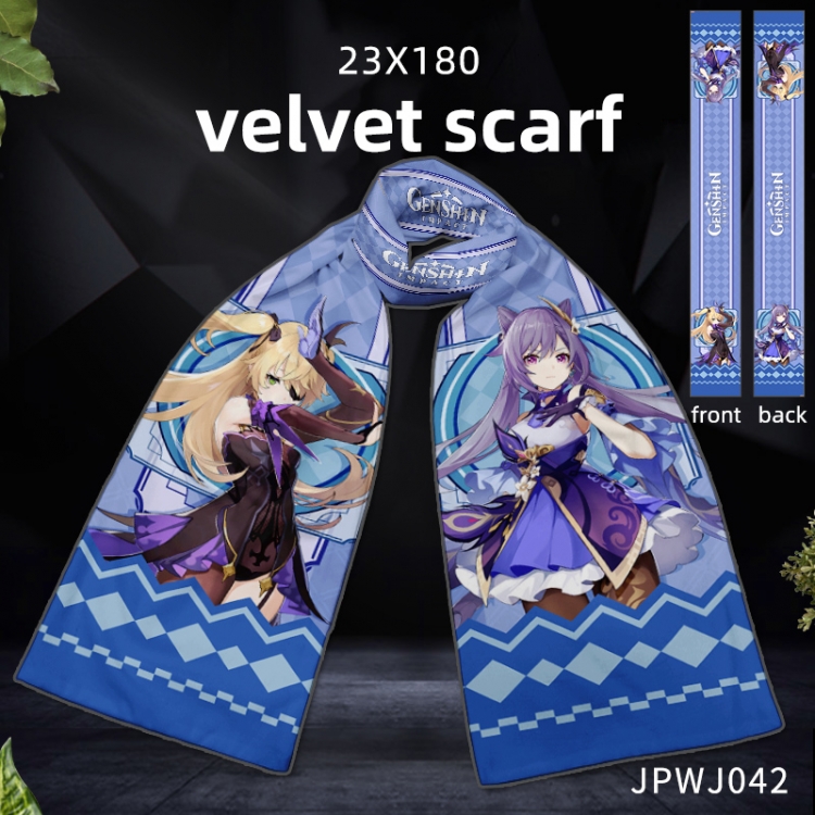 Genshin Impact Anime Full color velvet scarf JPWJ42