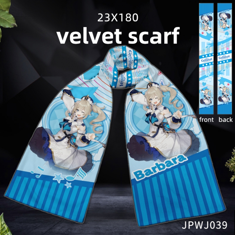 Genshin Impact Anime Full color velvet scarf JPWJ39