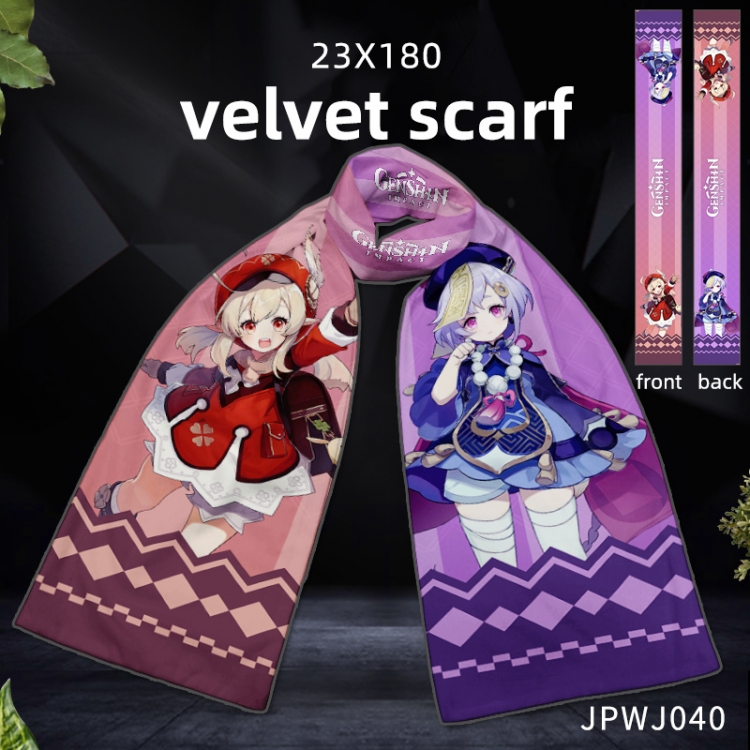 Genshin Impact Anime Full color velvet scarf JPWJ40