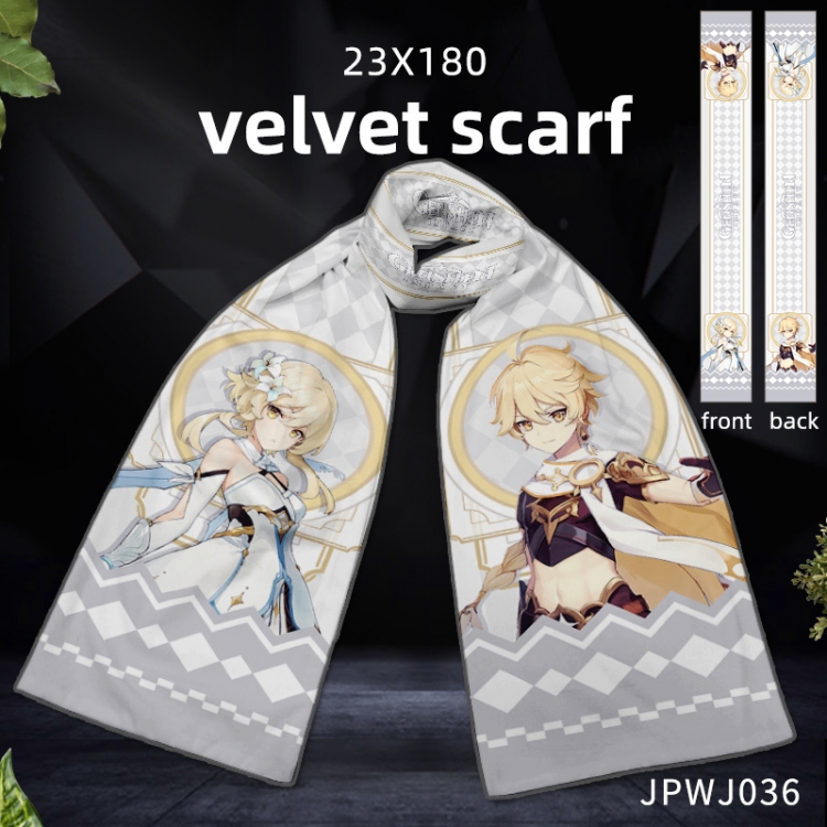 Genshin Impact Anime Full color velvet scarf JPWJ36