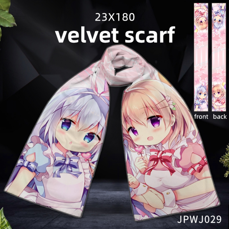 Is the order a rabbit Anime Full color velvet scarf JPWJ29