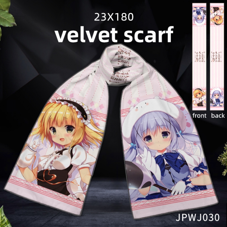 Is the order a rabbit Anime Full color velvet scarf JPWJ29 JPWJ30