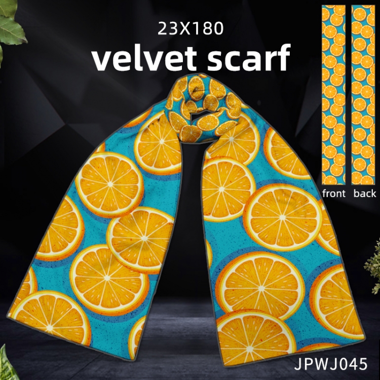Orange Anime Full color velvet scarf JPWJ28  JPWJ45