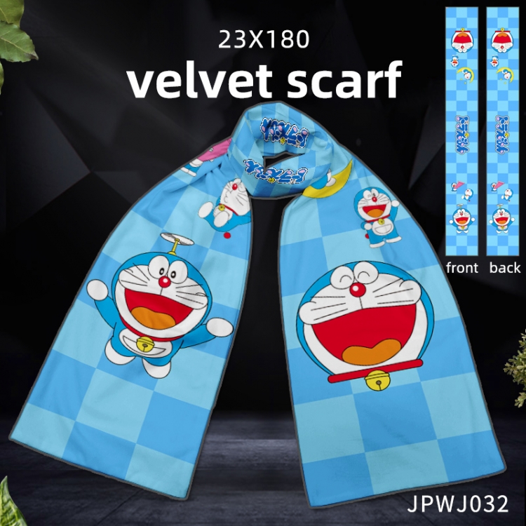 Doraemon Anime Full color velvet scarf JPWJ32