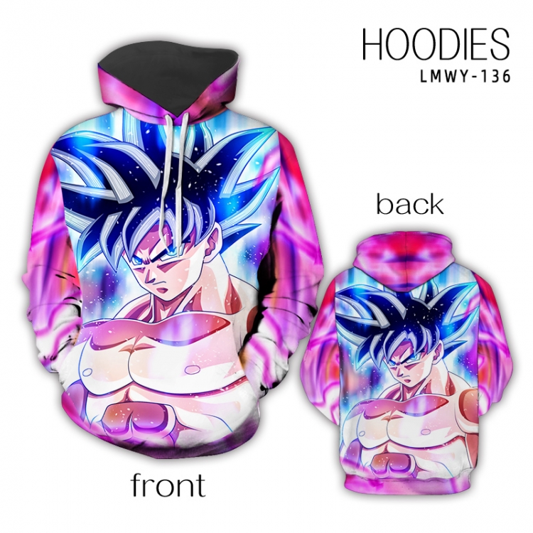 DRAGON BALL Anime full color zipper hooded sweater M L XL 2XL LMWY136