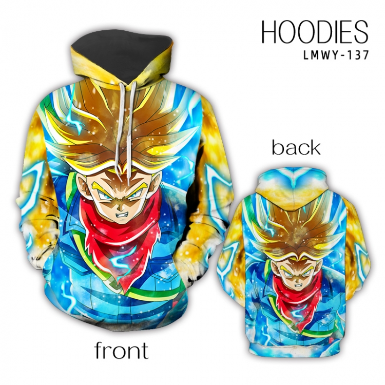 DRAGON BALL Anime full color zipper hooded sweater M L XL 2XL LMWY137