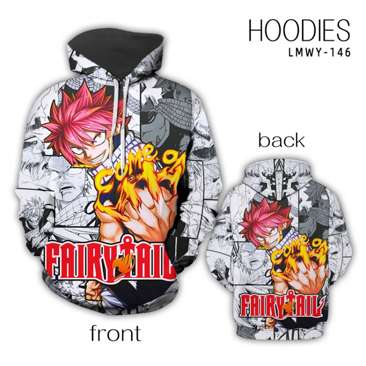 Fairy tail Anime full color zipper hooded sweater M L XL 2XL LMWY146